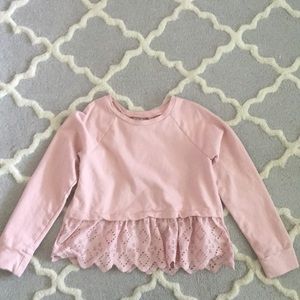 Gap-Pale pink sweatshirt/blouse bottom